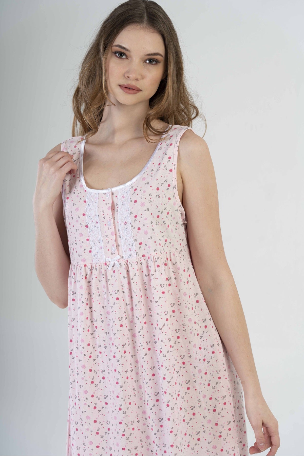 Woman Cotton Wena Sleeveless Nightgown