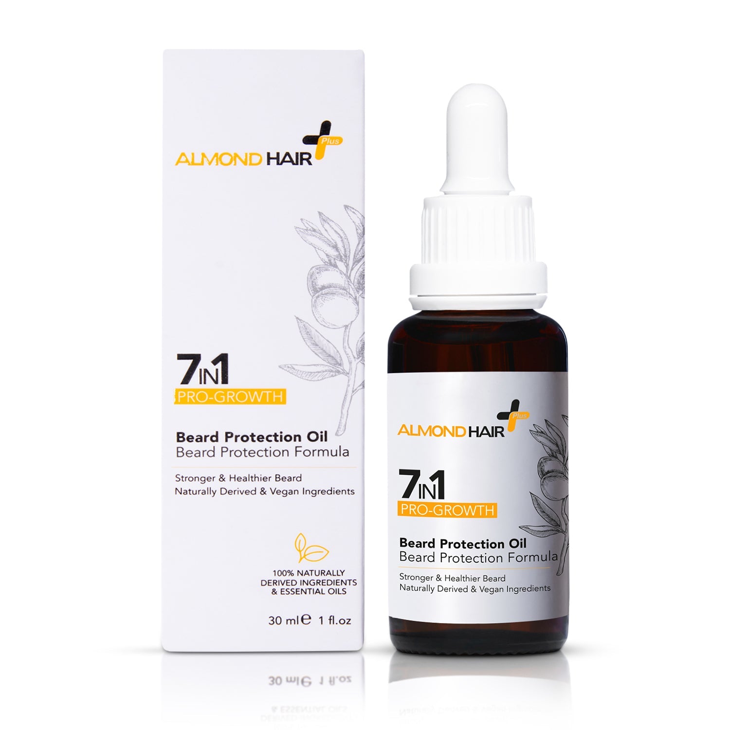 Almond Hair Natural Beard Protection Oil 7-in-1