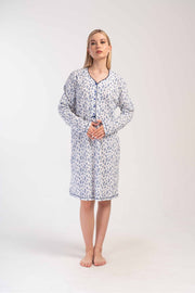 Woman Ane Supreme Buttoned V Neck Long Sleeve Tunic