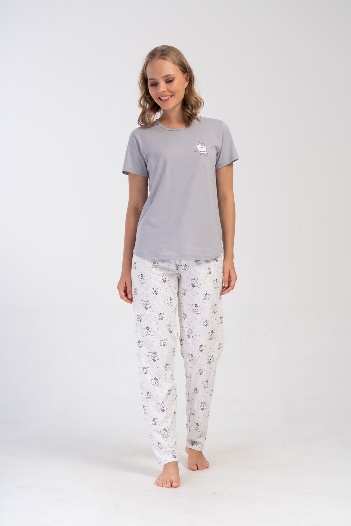 Woman Supreme Caro Short Sleeve O Neck Pyjama Set