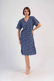 Woman Supreme Big Size Zama V Neck Short Sleeve Nightgown