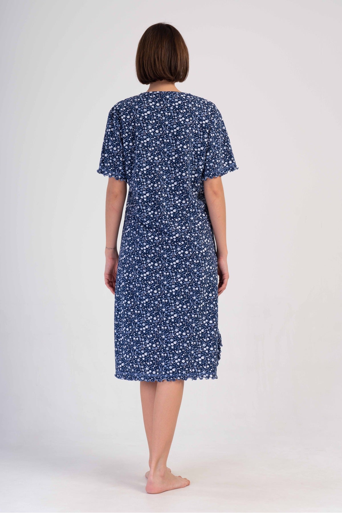 Woman Supreme Big Size Zama V Neck Short Sleeve Nightgown