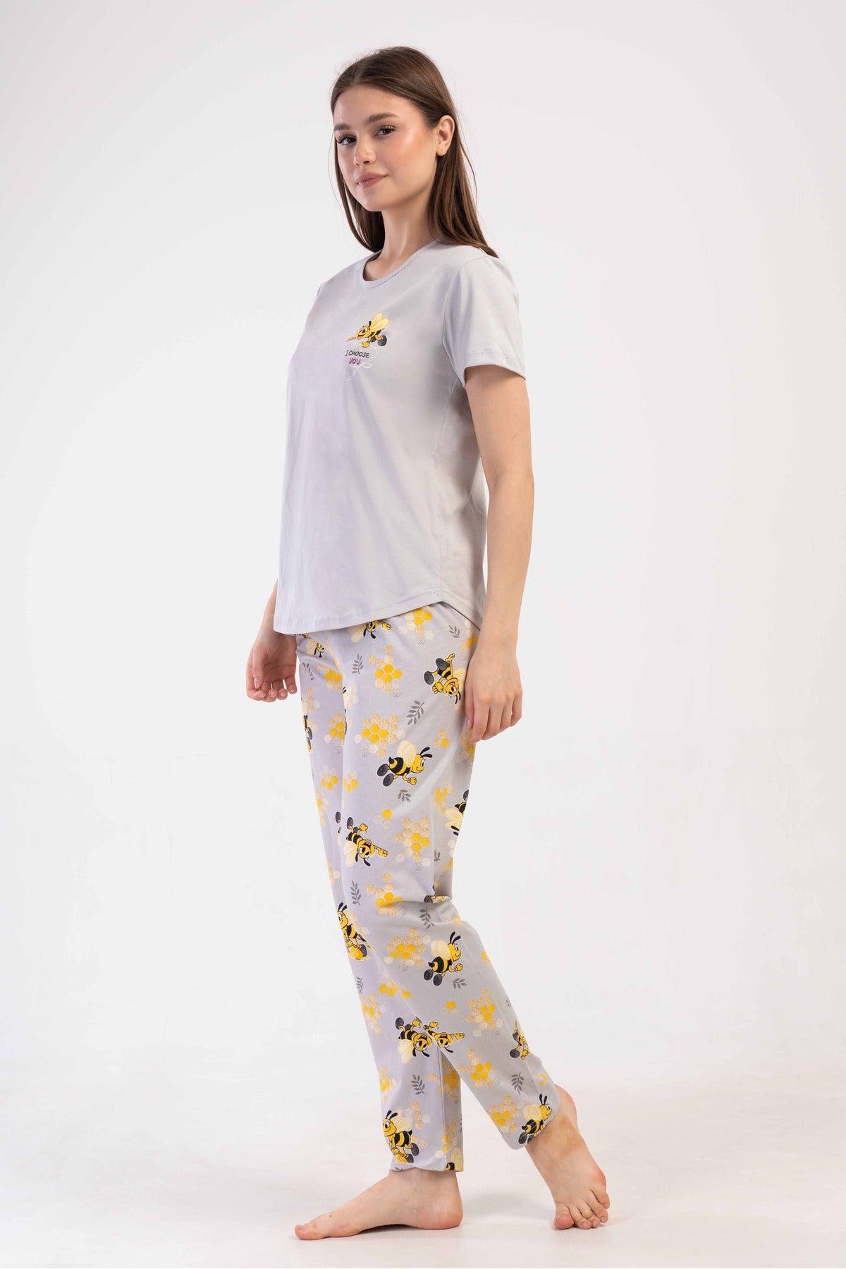 Woman Supreme Short Sleeve O Neck Pyjama Set