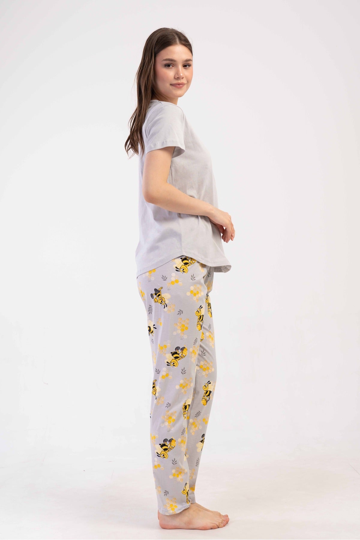 Woman Supreme Short Sleeve O Neck Pyjama Set