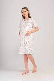 Woman Supreme Mona Buttoned Short Sleeve Pregnant Tunic