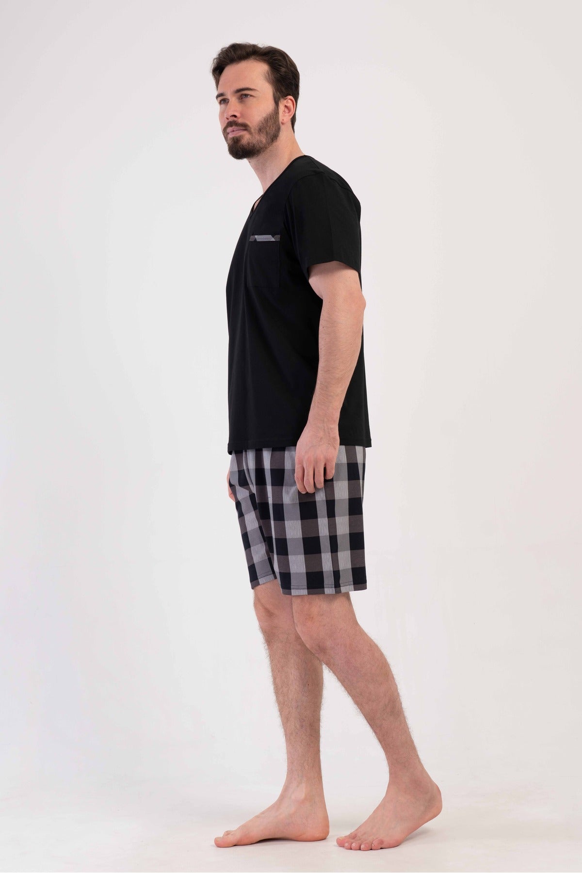 Man Supreme V Neck Short Sleeve Short Set