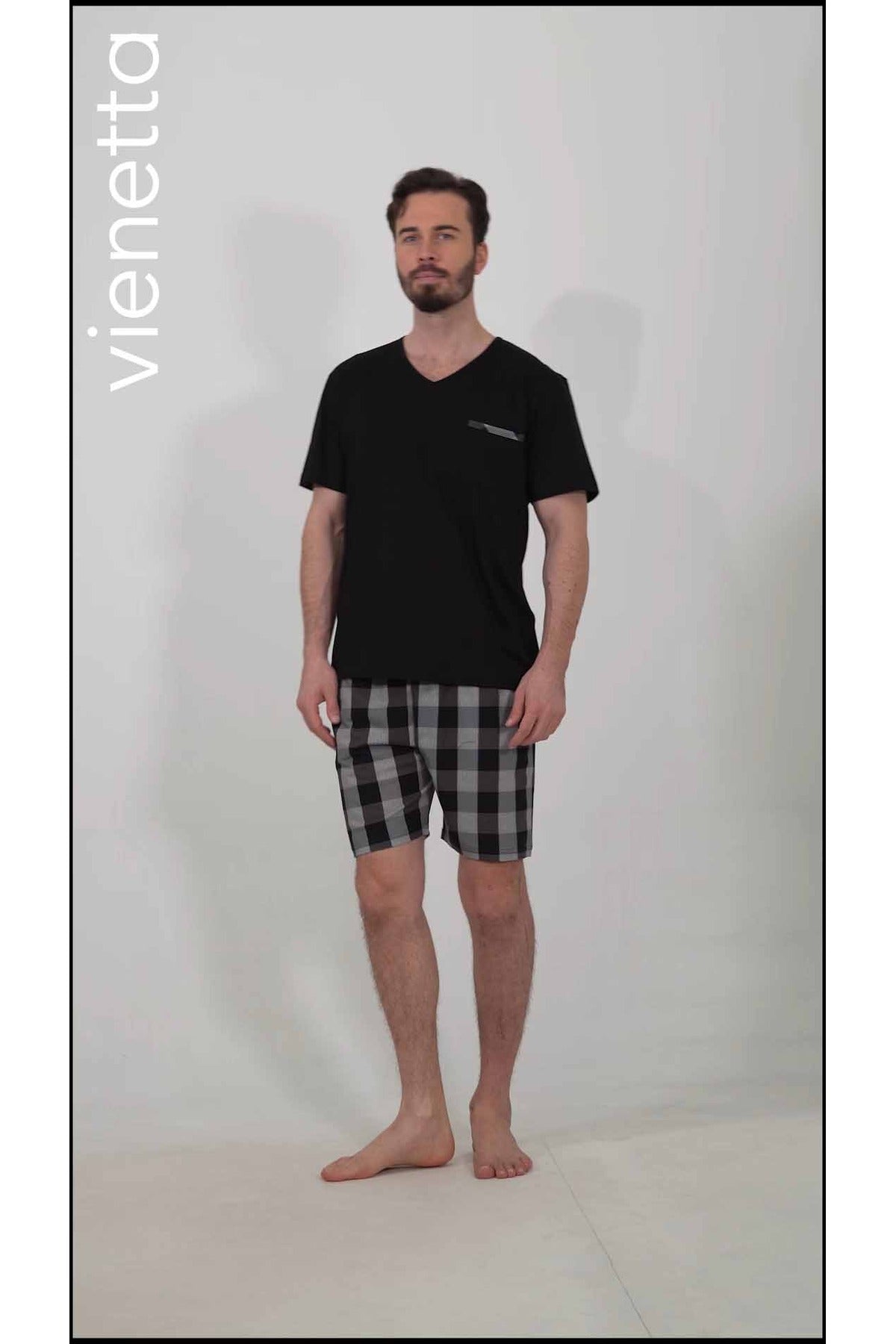 Man Supreme V Neck Short Sleeve Short Set