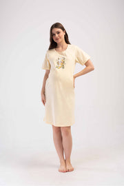 Woman Supreme Tenia Short Sleeve Zipper Detail Pregnant Tunic