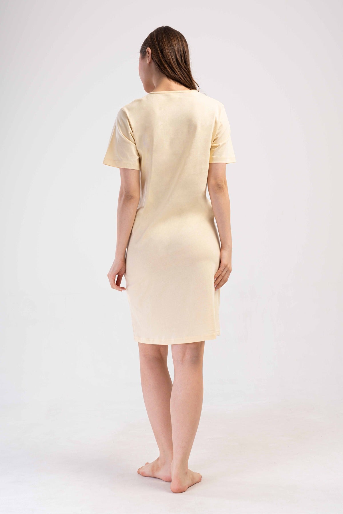 Woman Supreme Tenia Short Sleeve Zipper Detail Pregnant Tunic