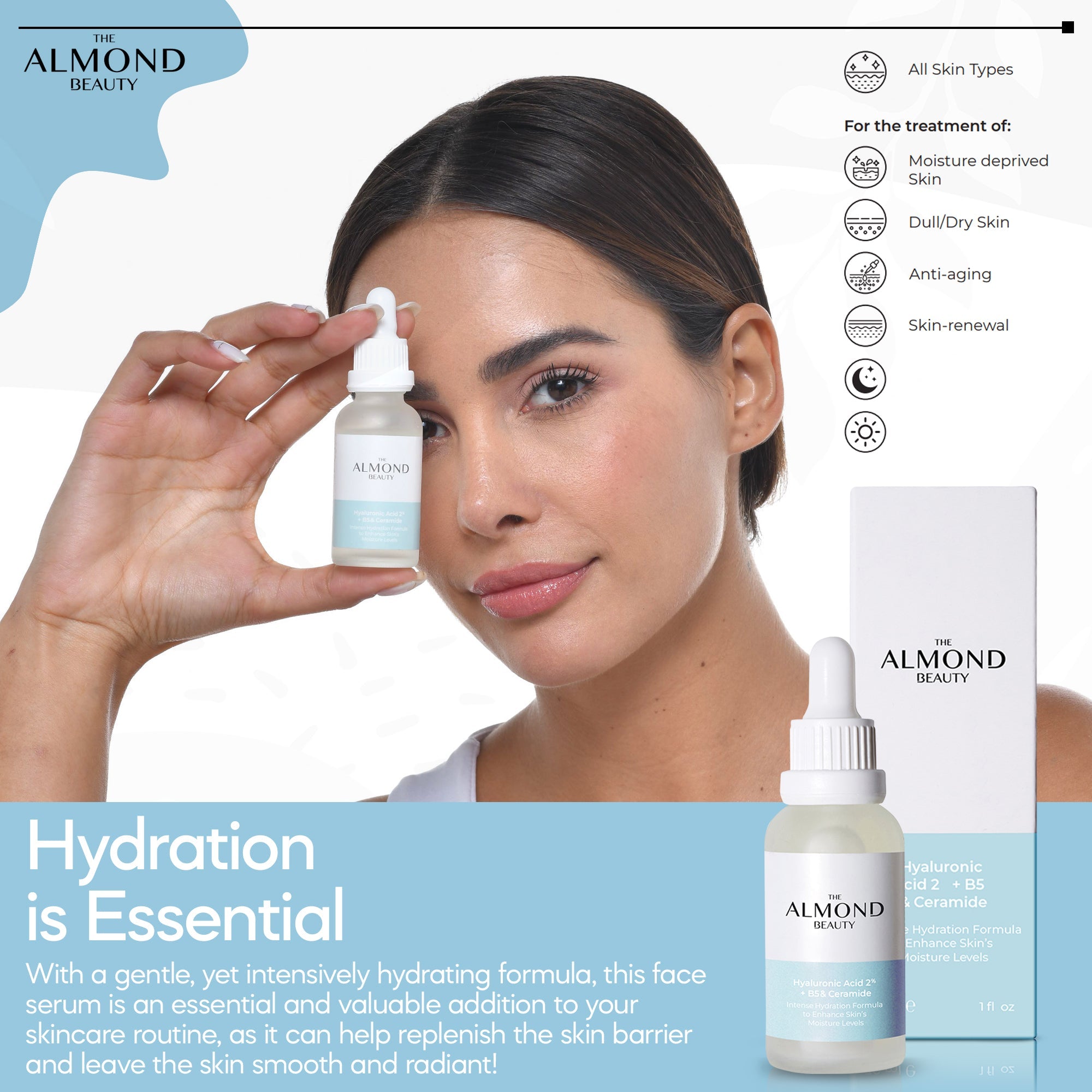 The Almond Beauty HydraFirm 2% HA + B5 Serum