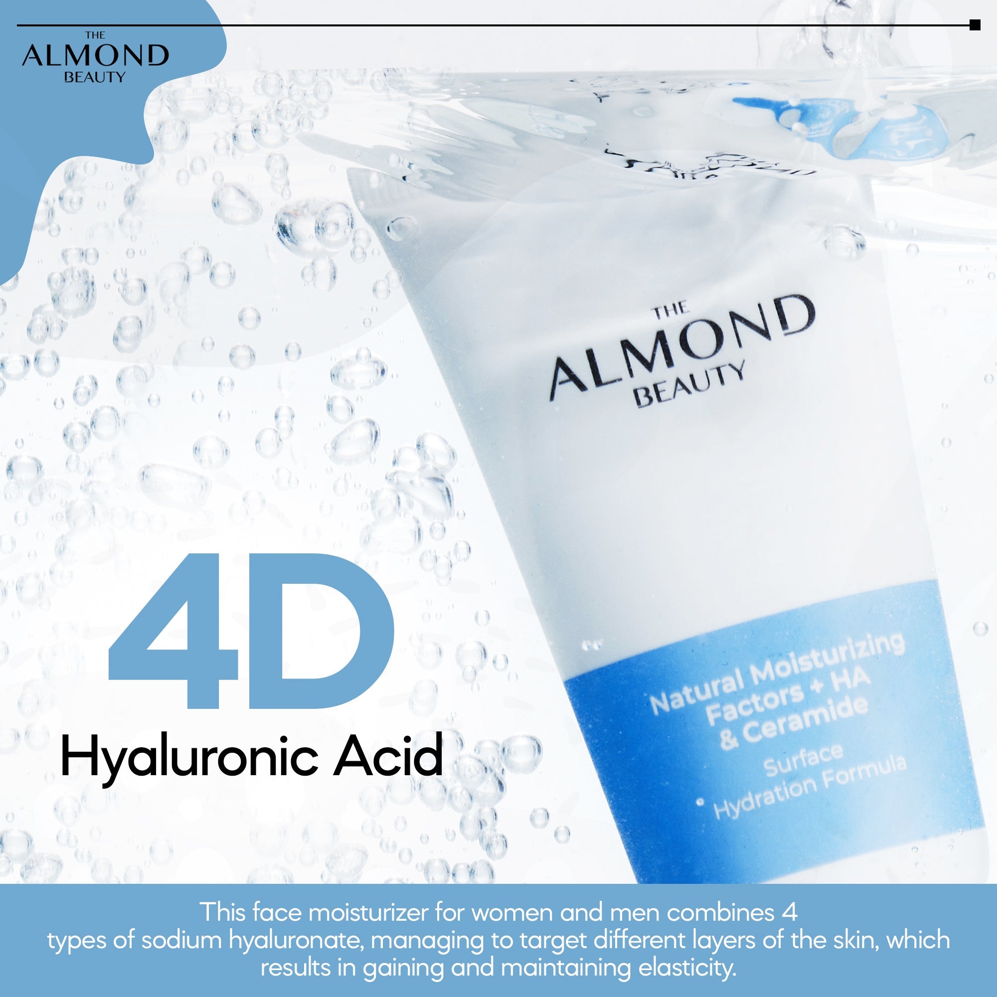 The Almond Beauty 24H Hydrating Cream with Hyaluronic Acid and Ceramide