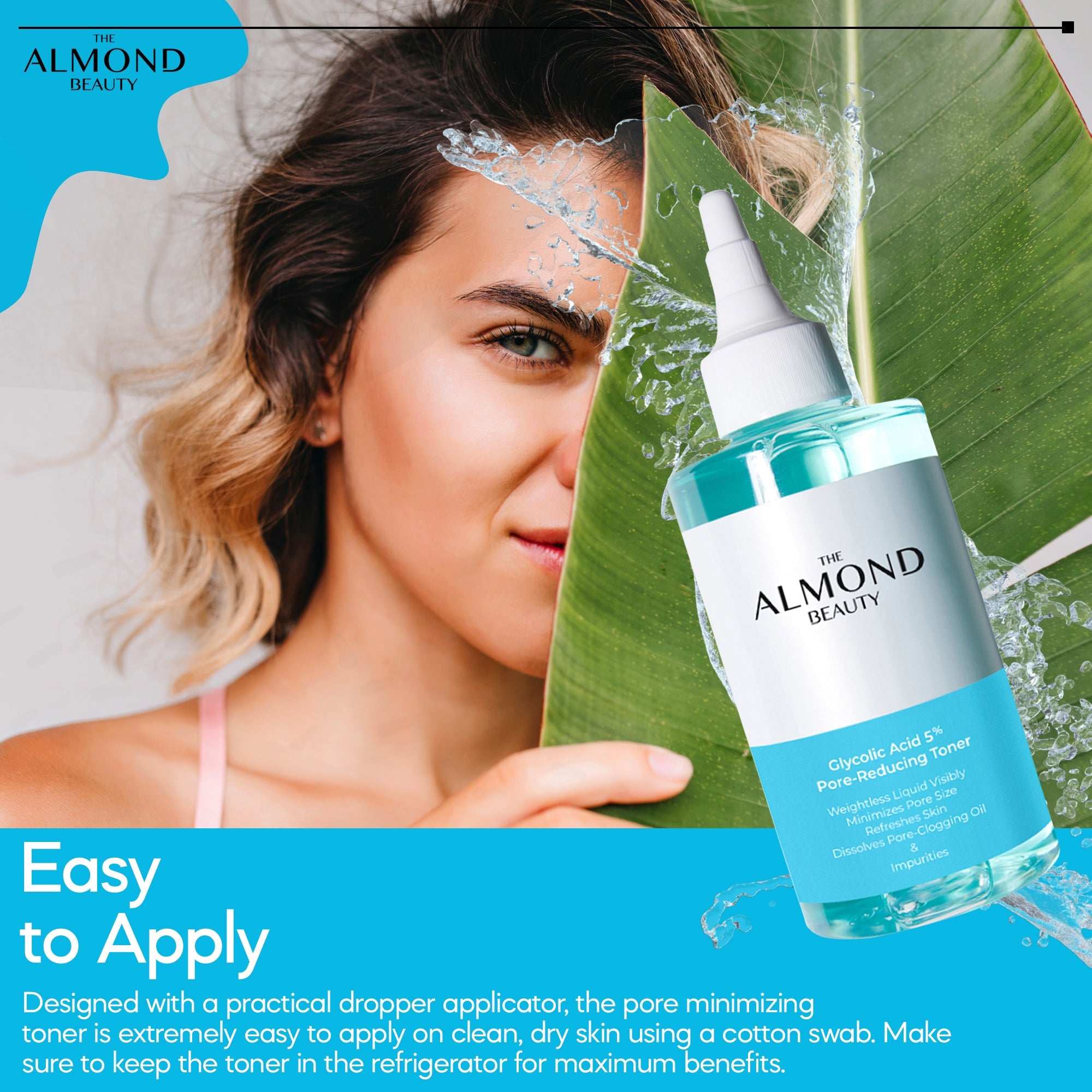 The Almond Beauty Pore Tightening Toner with Glycolic Acid AHA BHA