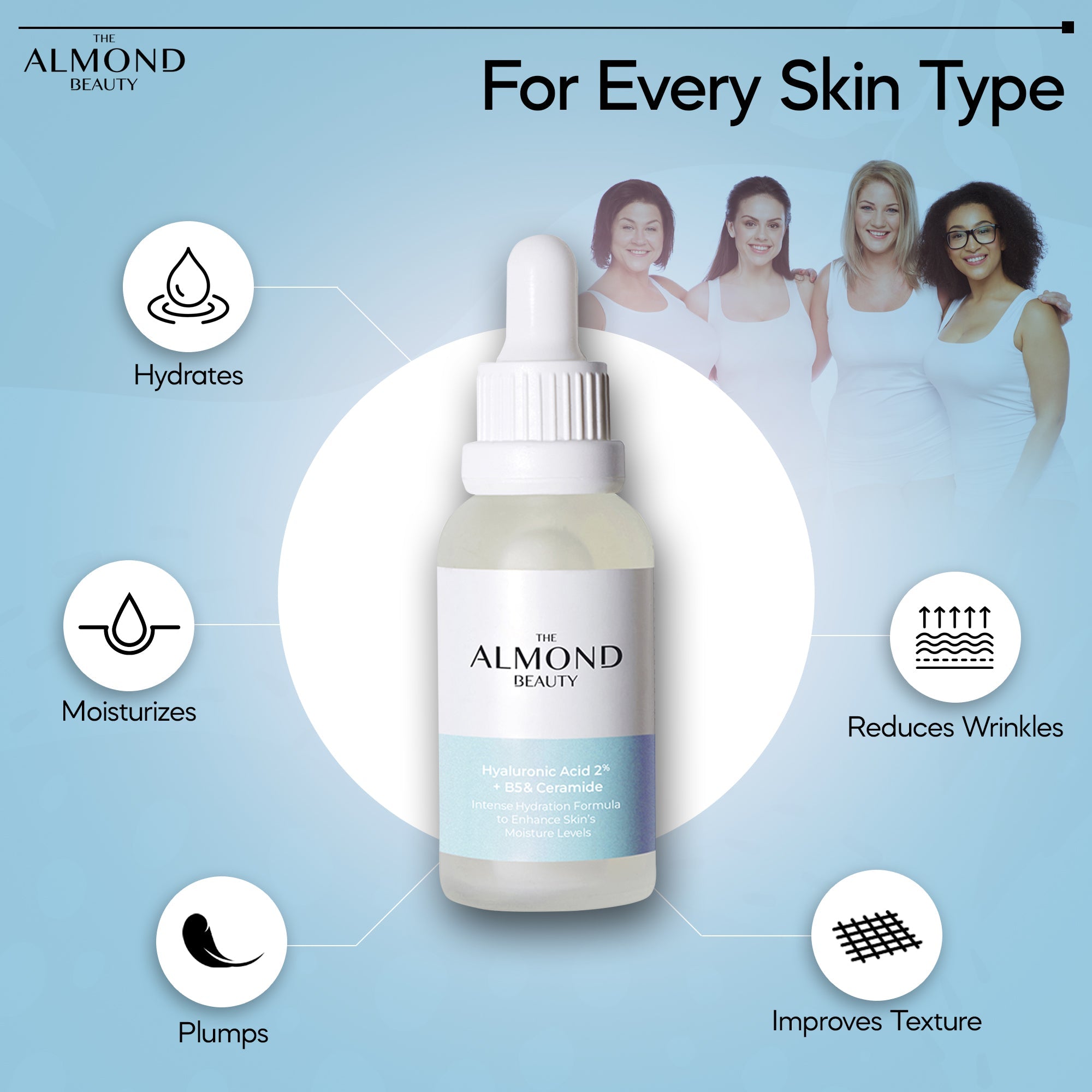 The Almond Beauty HydraFirm 2% HA + B5 Serum