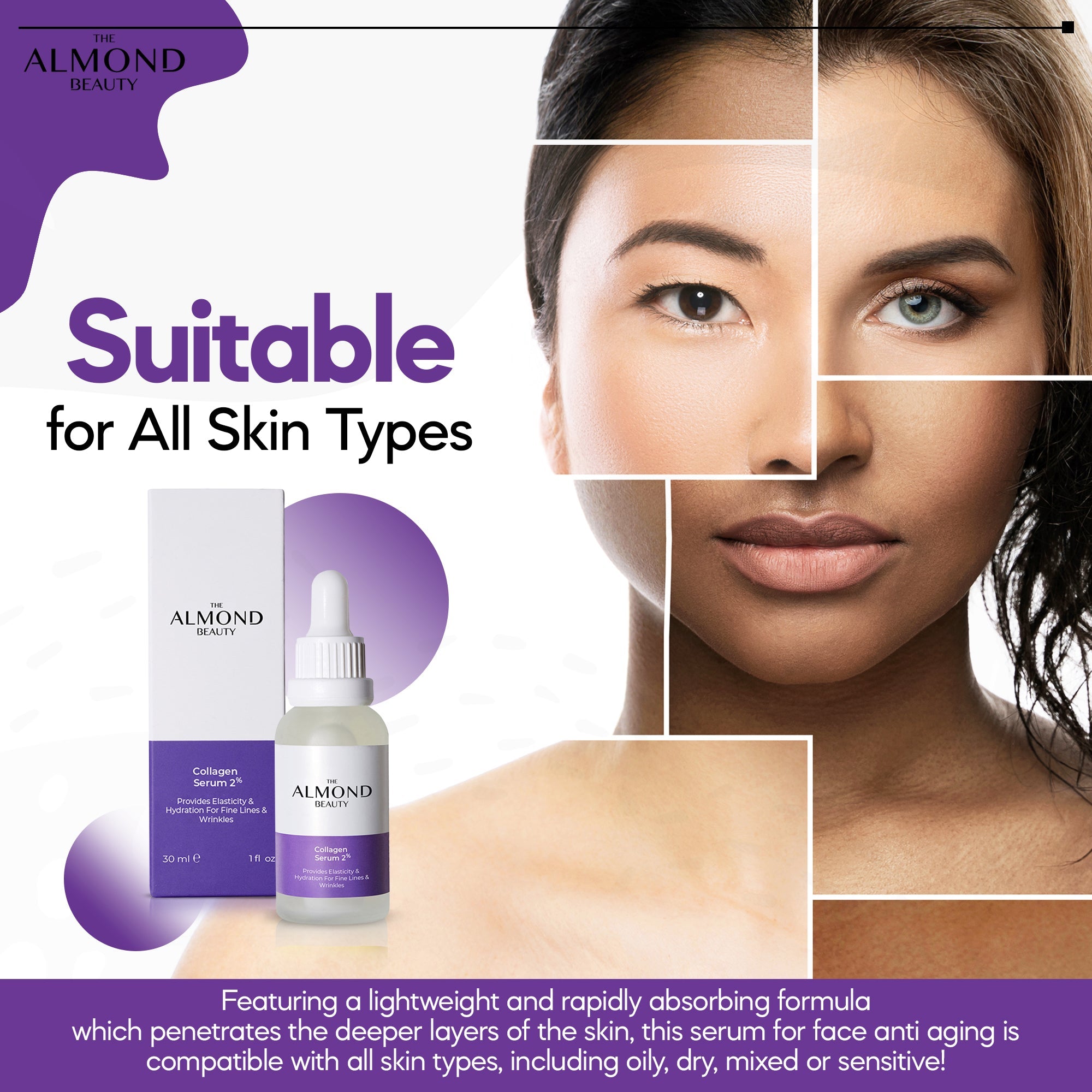 The Almond Beauty GlowLift Collagen 2% Serum