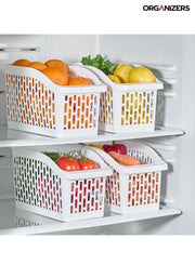 Organizers Fridge Organizer, Refrigerator Basket In-cabinet Organizer, 4 Pieces | BPA Free
