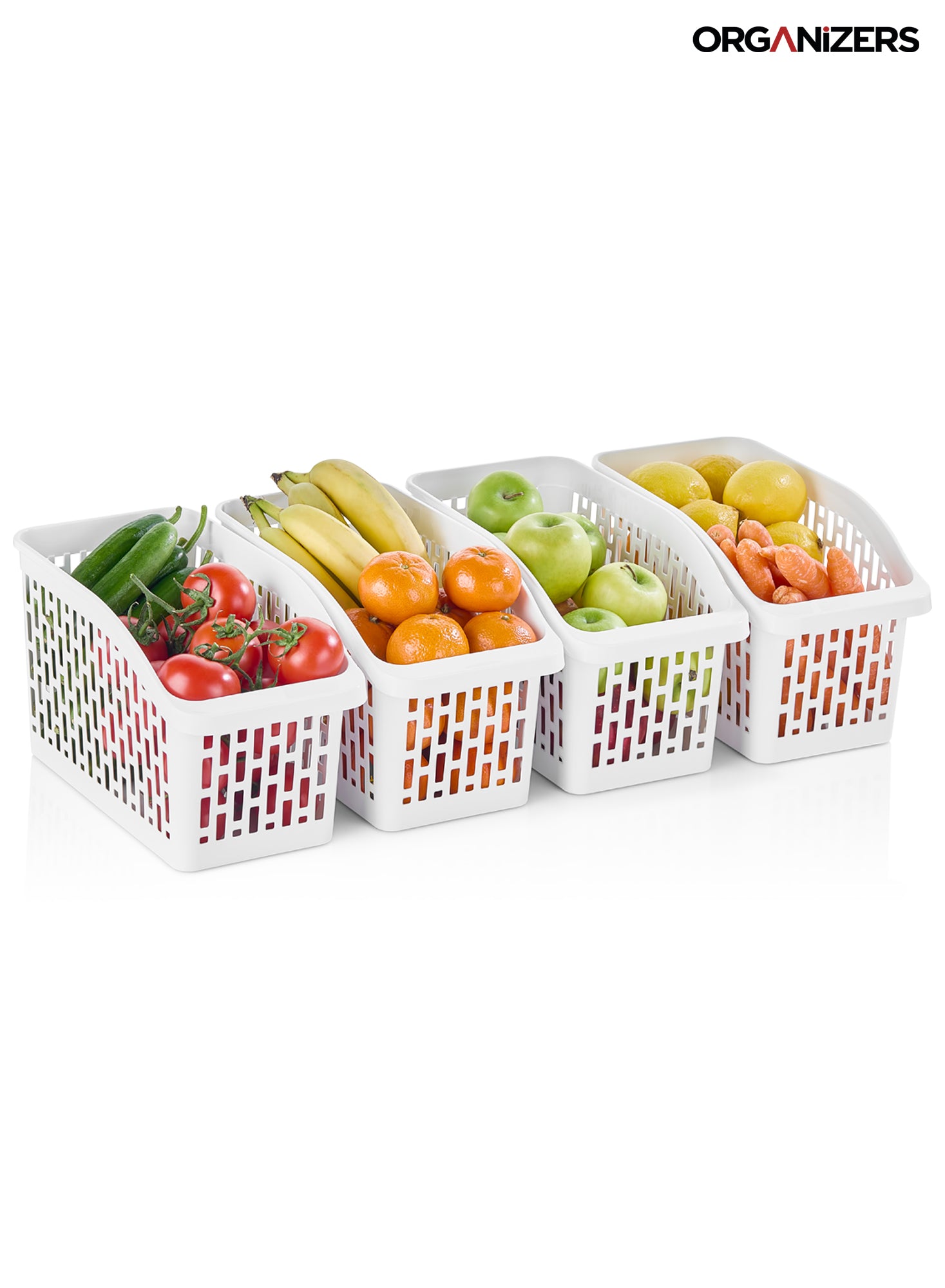 Organizers Fridge Organizer, Refrigerator Basket In-cabinet Organizer, 4 Pieces | BPA Free