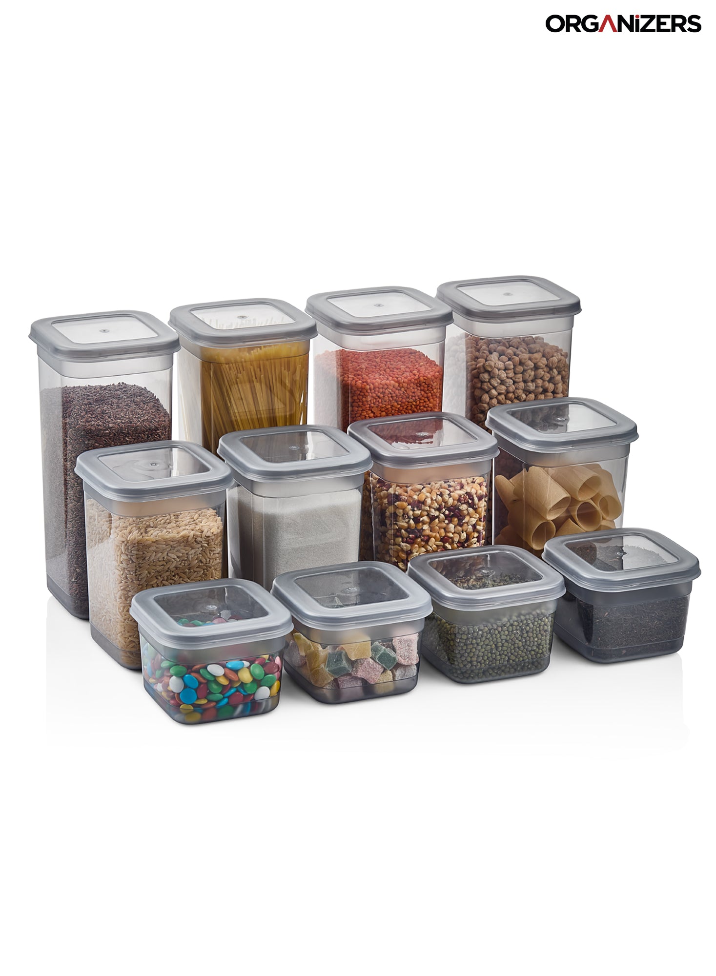 Organizers Set of 12 storage containers, Storage Containers with Lids, Airtight Food Storage Container Set, Practical Storage Box for All Foods | BPA Free