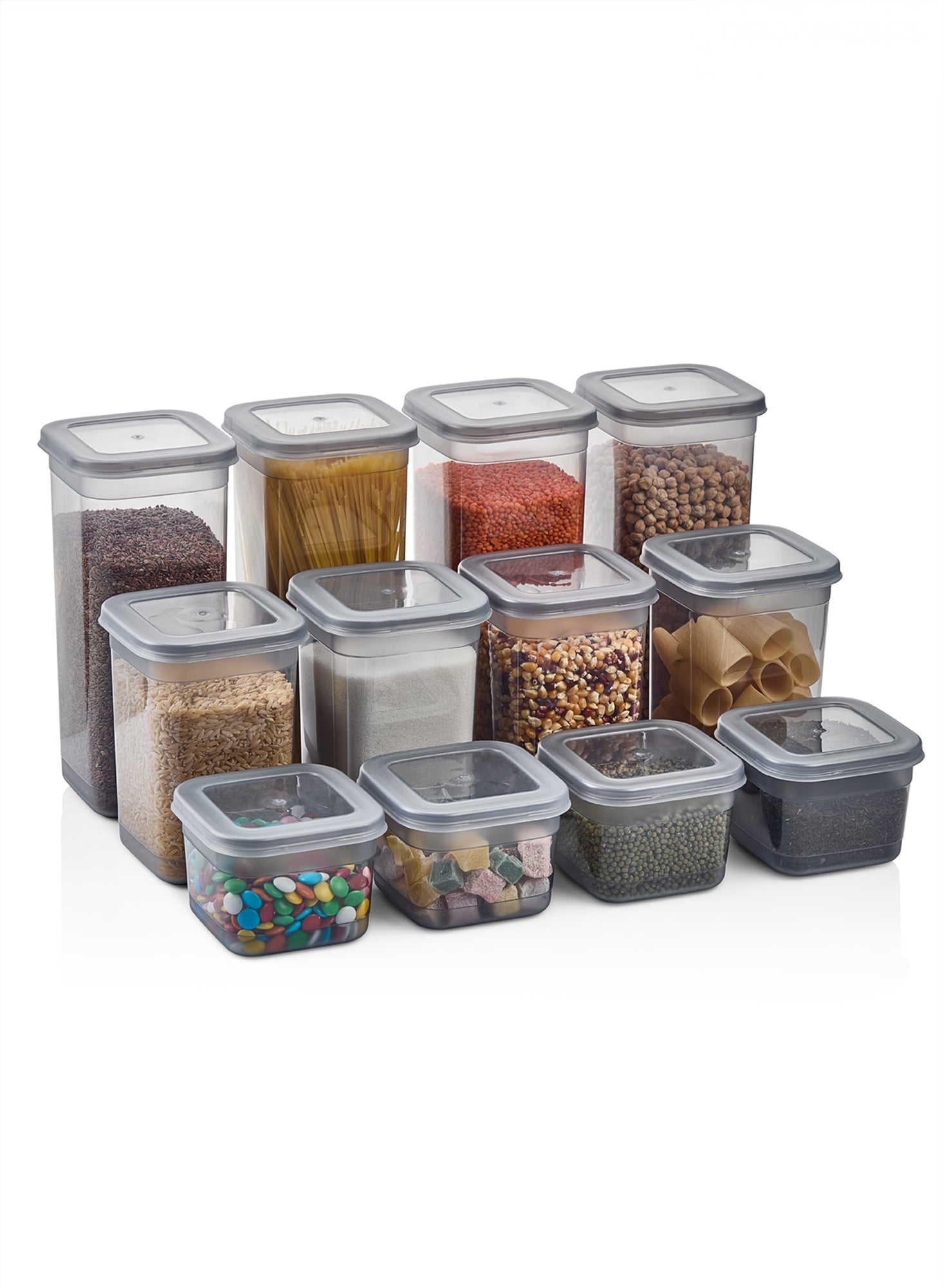 Organizers Set of 12 storage containers, Storage Containers with Lids, Airtight Food Storage Container Set, Practical Storage Box for All Foods | BPA Free