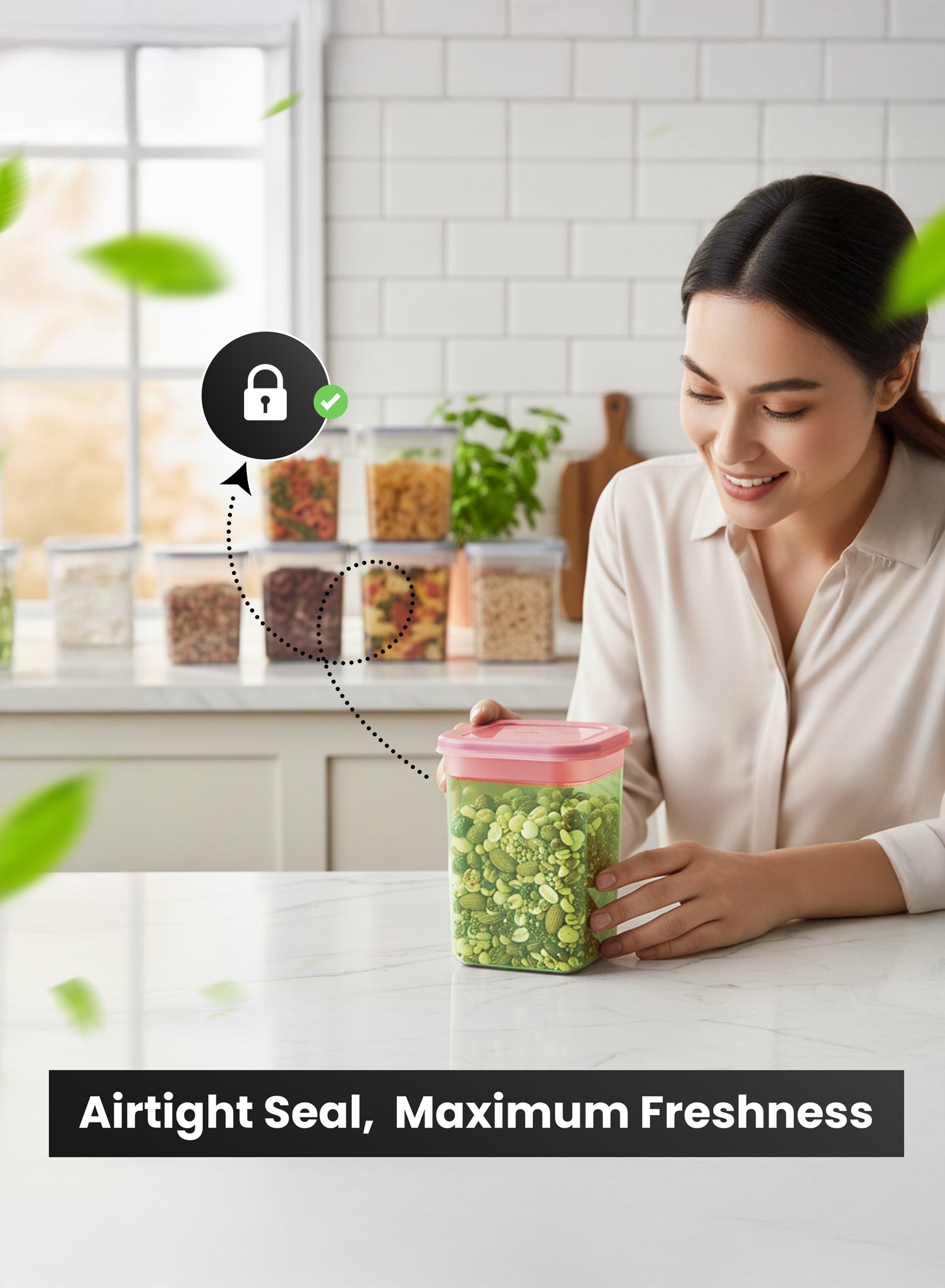 Organizers Set of 12 storage containers, Storage Containers with Lids, Airtight Food Storage Container Set, Practical Storage Box for All Foods | BPA Free