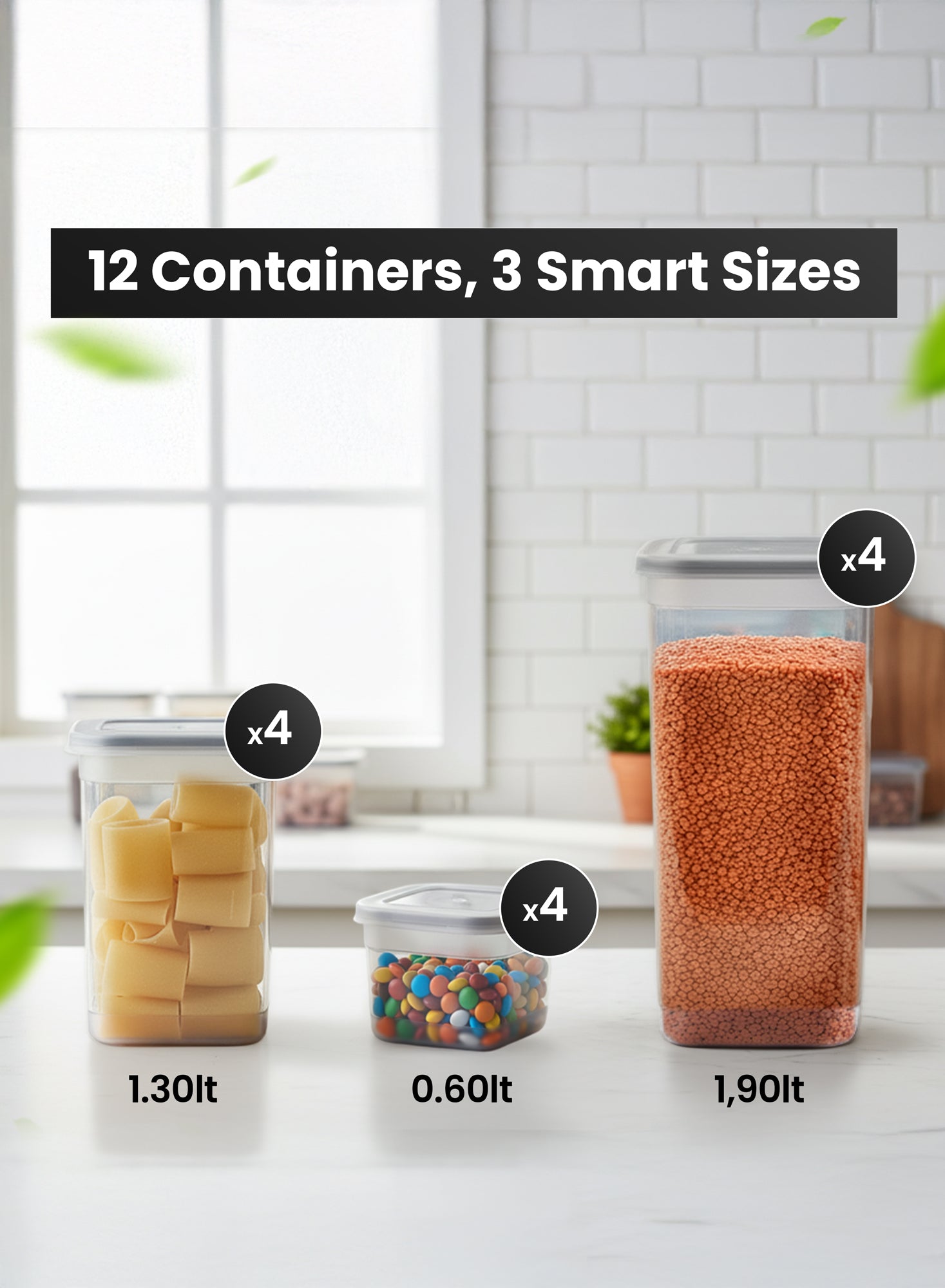 Organizers Set of 12 storage containers, Storage Containers with Lids, Airtight Food Storage Container Set, Practical Storage Box for All Foods | BPA Free