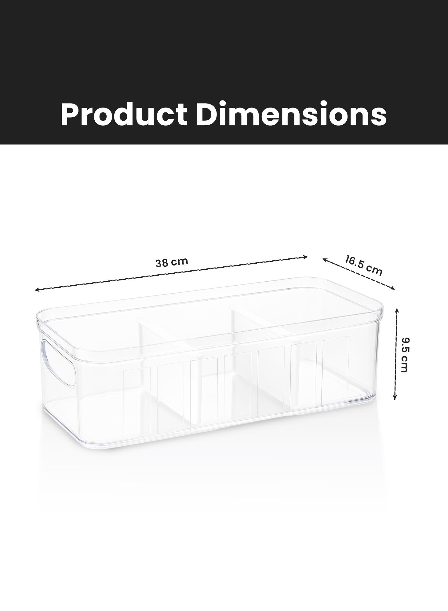 Organizers Countertop Plastic Large Storage Organizer Box - Tea Bag, Sugar Packet, Coffee Snack, Vegetables, 4 Compartment Functional Organizer Storage Box | BPA Free