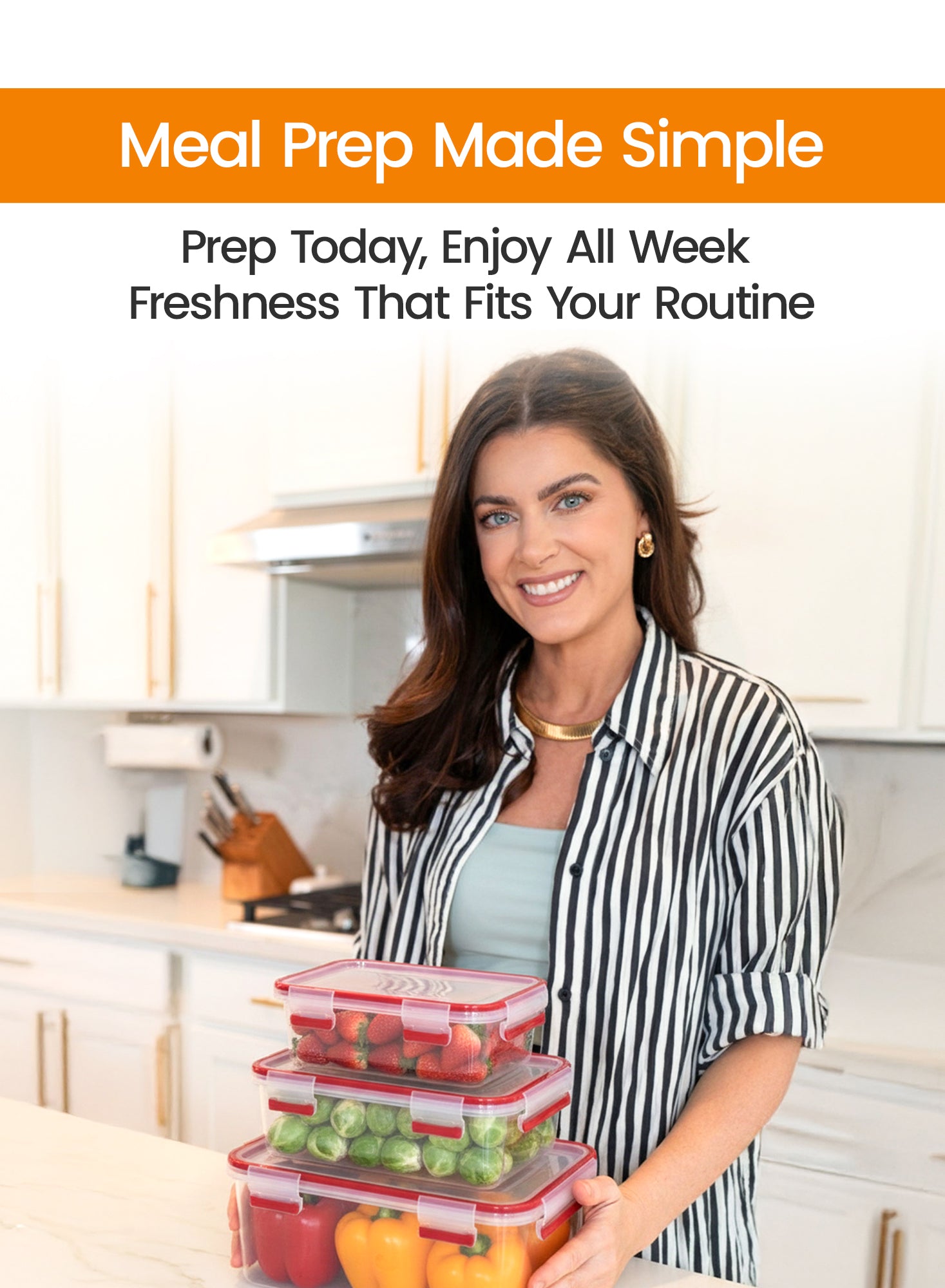 Organizers Set of 3 Lockable Plastic Storage Container Set, Nested Plastic Food Storage Container | Stackable (Gray) | BPA Free