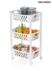 Organizers Kitchen Storage Rack, Multi Basket Slide-Out Rack 3 Layer | BPA Free