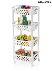 Organizers Kitchen Storage Rack, Multi Basket Slide-Out Rack 4 Layer | BPA Free