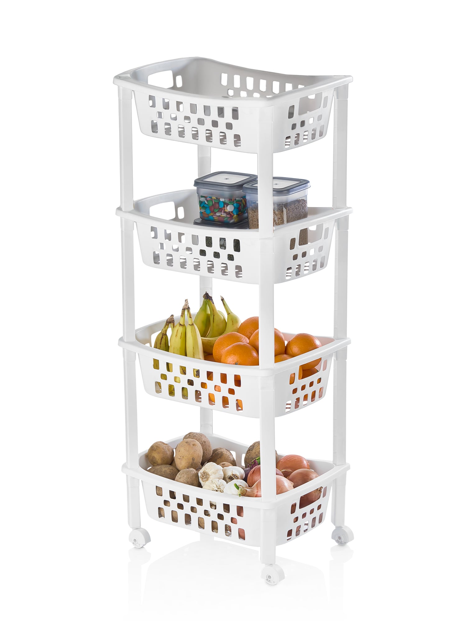Organizers Kitchen Storage Rack, Multi Basket Slide-Out Rack 4 Layer | BPA Free
