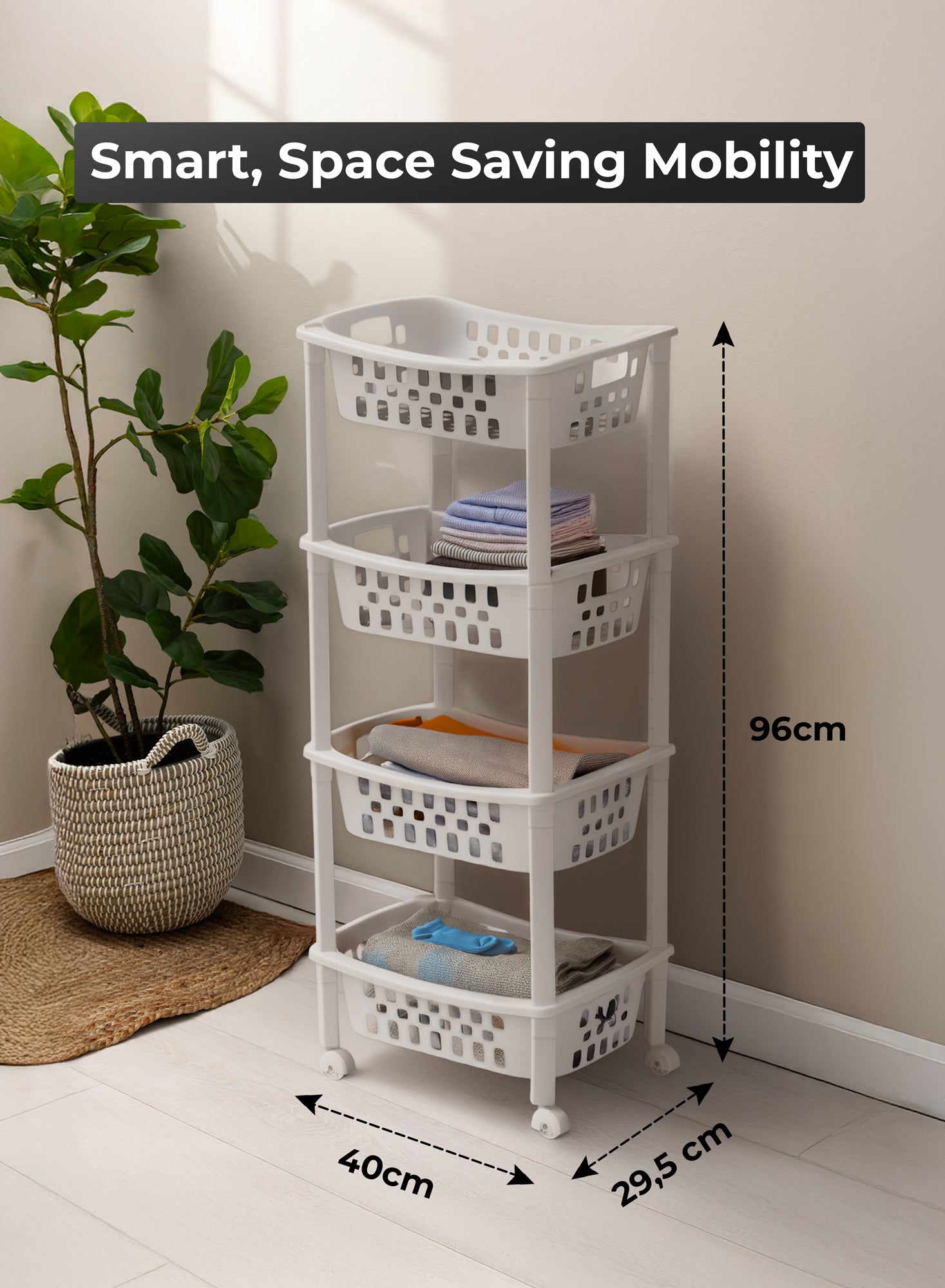 Organizers Kitchen Storage Rack, Multi Basket Slide-Out Rack 4 Layer | BPA Free