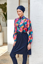 Violet Long Sleeve Hijab Swimsuit 3403