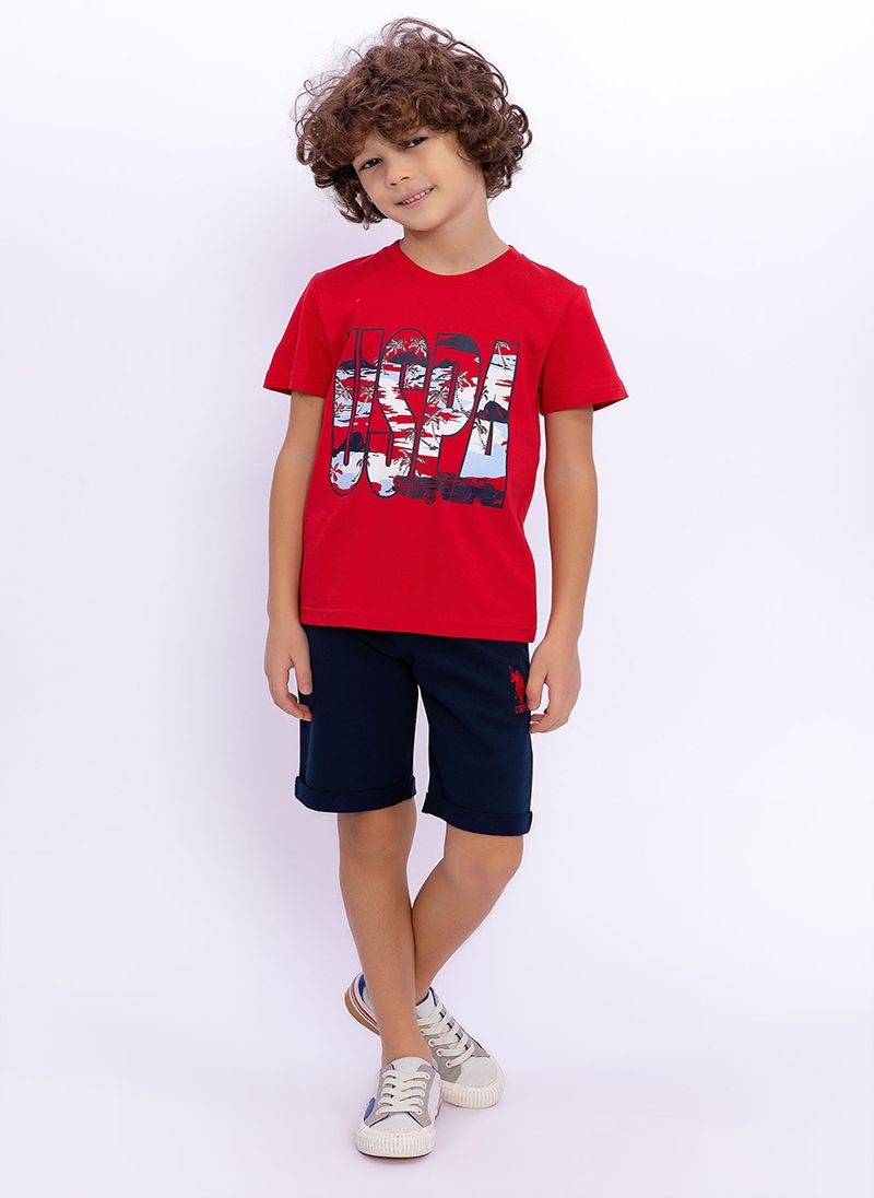 U.S. Polo Assn. Boys Cobalt Bermuda Set