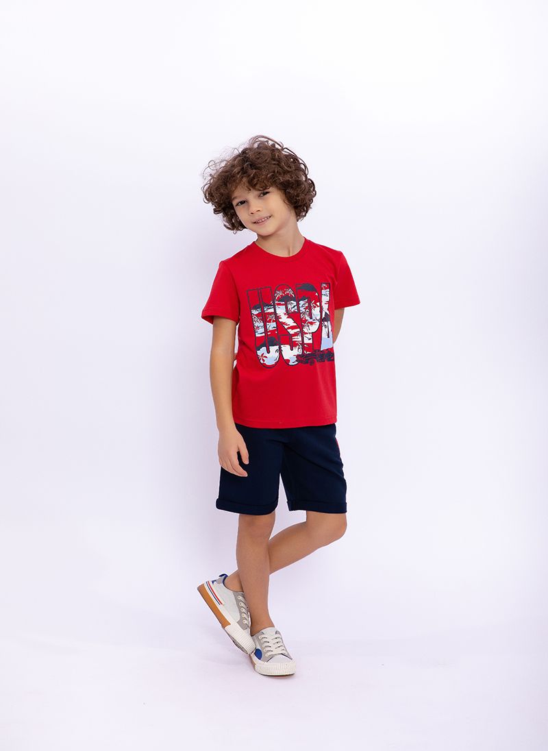 U.S. Polo Assn. Boys Cobalt Bermuda Set