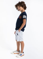 U.S. Polo Assn. Boys Navy Bermuda Set