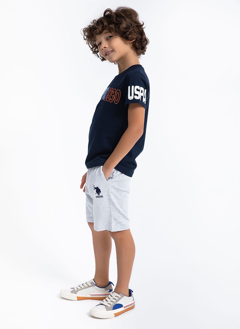 U.S. Polo Assn. Boys Navy Bermuda Set