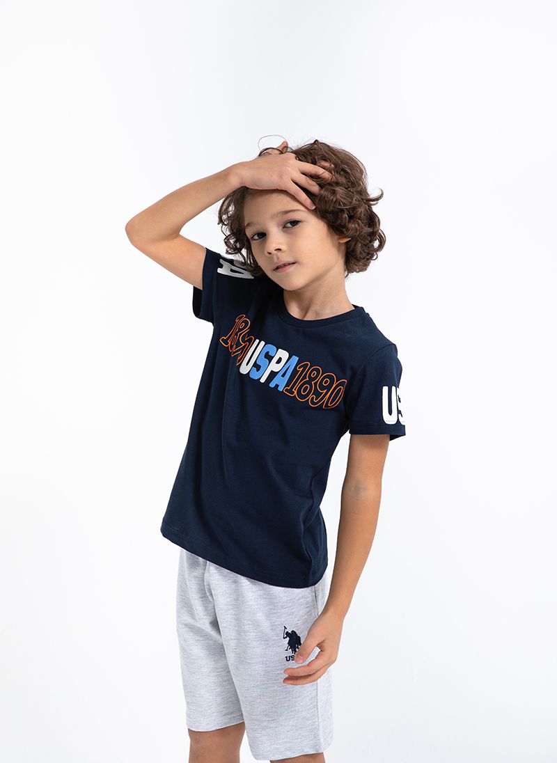 U.S. Polo Assn. Boys Navy Bermuda Set