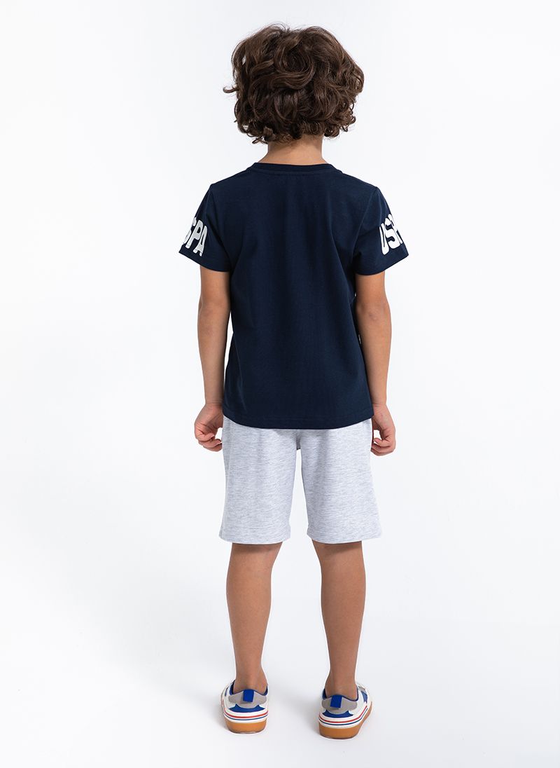 U.S. Polo Assn. Boys Navy Bermuda Set