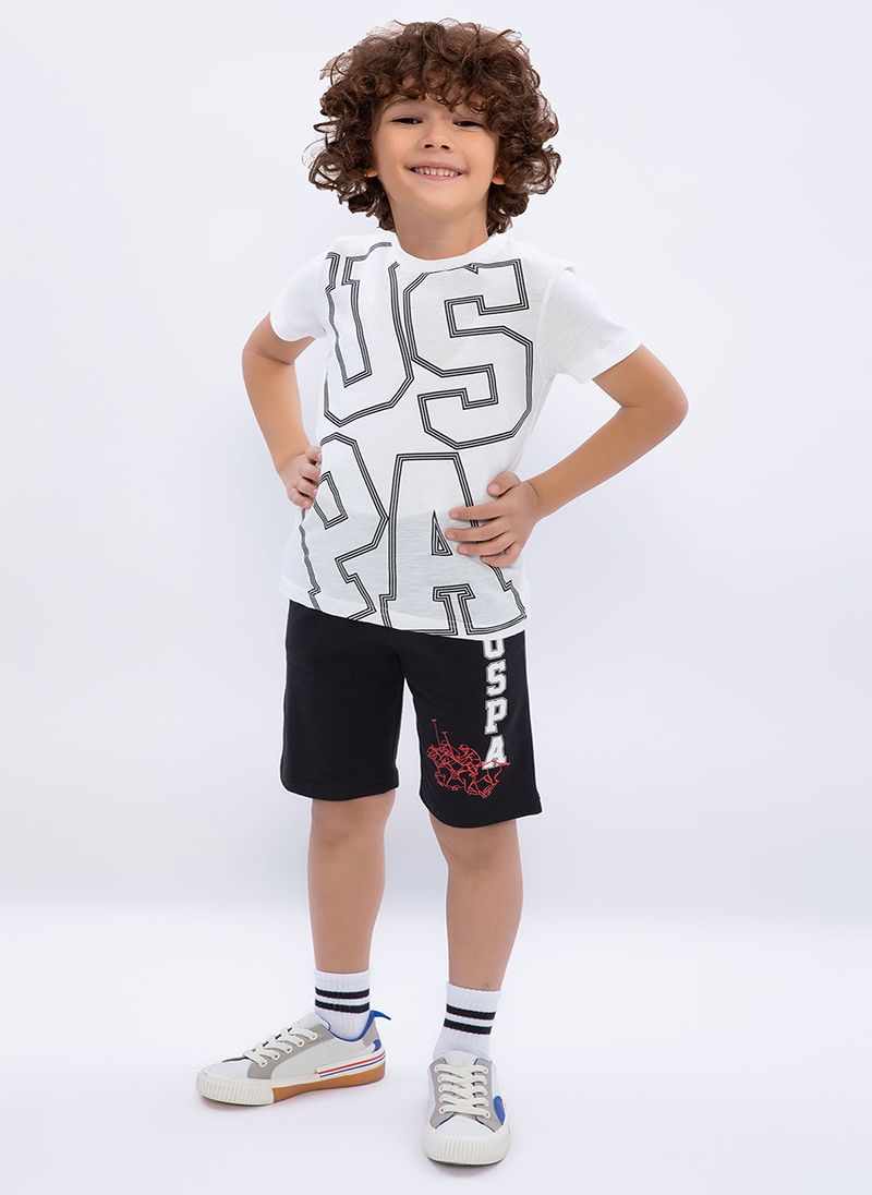 U.S. Polo Assn. Boys Beige Bermuda Set