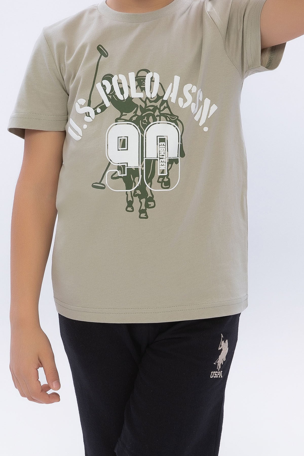 U.S. Polo Assn. Boys Khaki Bermuda Set