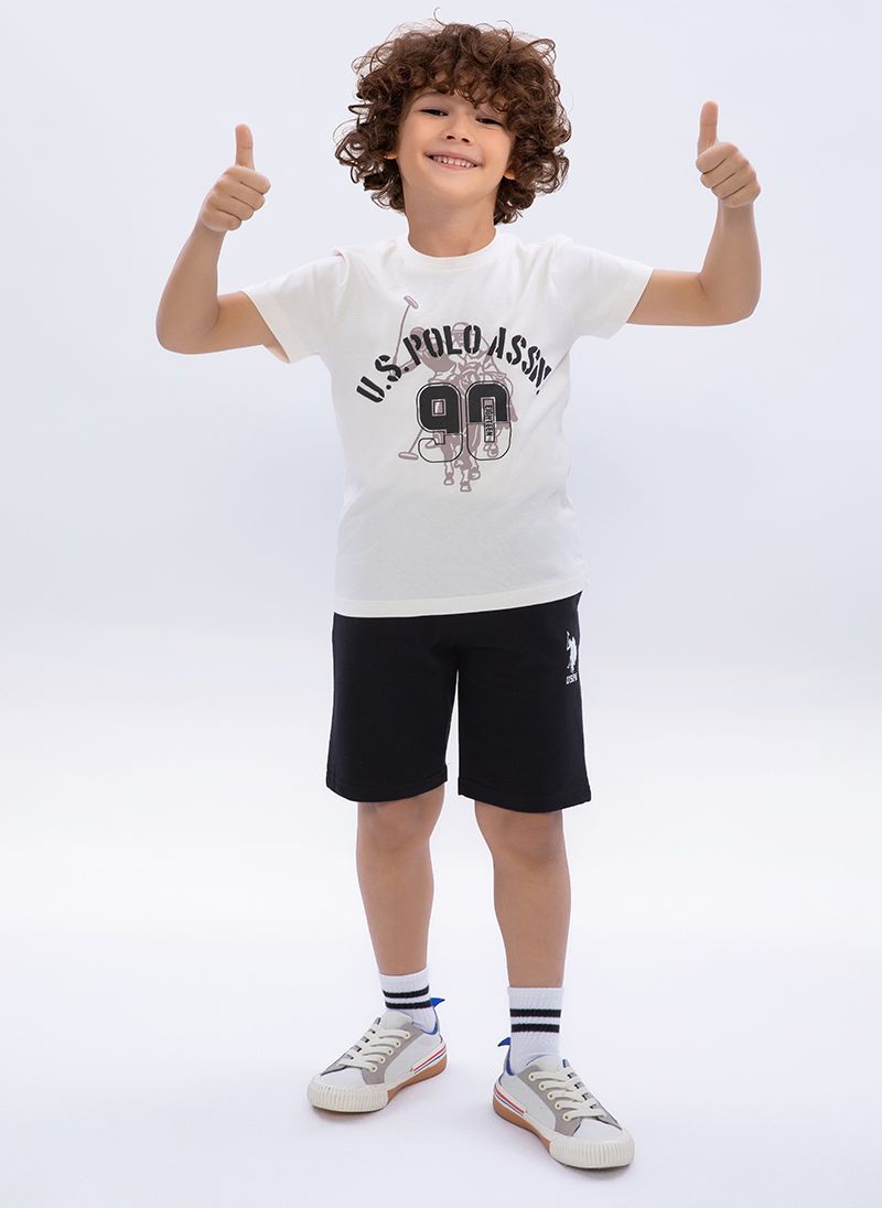 U.S. Polo Assn. Boys Brown Bermuda Set