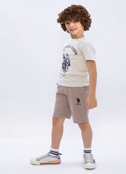 U.S. Polo Assn. Boys Beige Bermuda Set