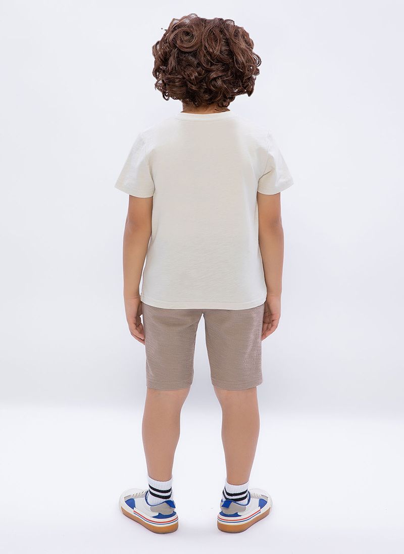 U.S. Polo Assn. Boys Beige Bermuda Set