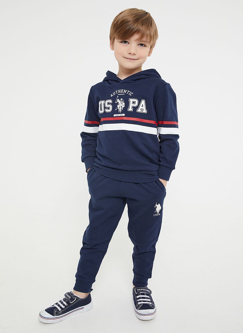 U.S. Polo Assn. Navy Boys Tracksuit Set