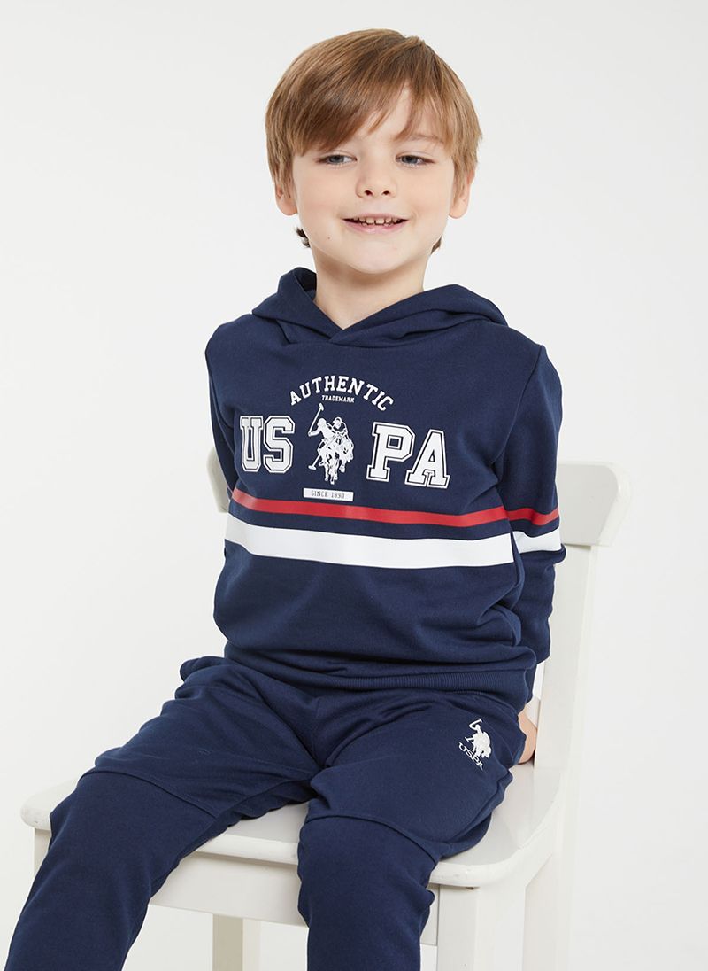 U.S. Polo Assn. Navy Boys Tracksuit Set