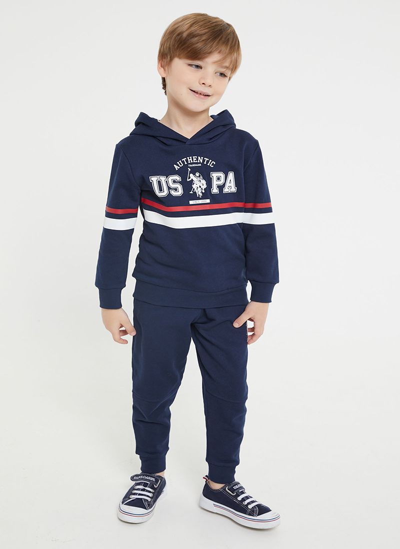 U.S. Polo Assn. Navy Boys Tracksuit Set