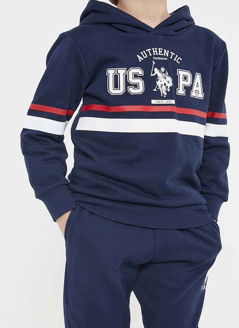 U.S. Polo Assn. Navy Boys Tracksuit Set