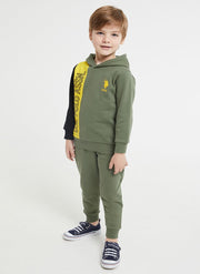 U.S. Polo Assn. Boys Khaki Tracksuit Set