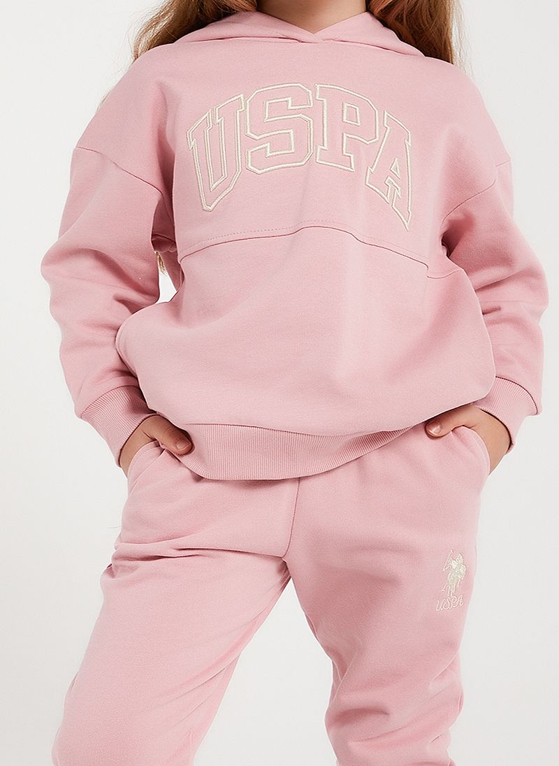 U.S. Polo Assn. Girls Rose Tracksuit Set