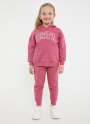 U.S. Polo Assn. Girls Dusty Pink Tracksuit Set