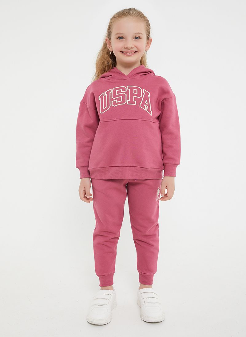 U.S. Polo Assn. Girls Dusty Pink Tracksuit Set